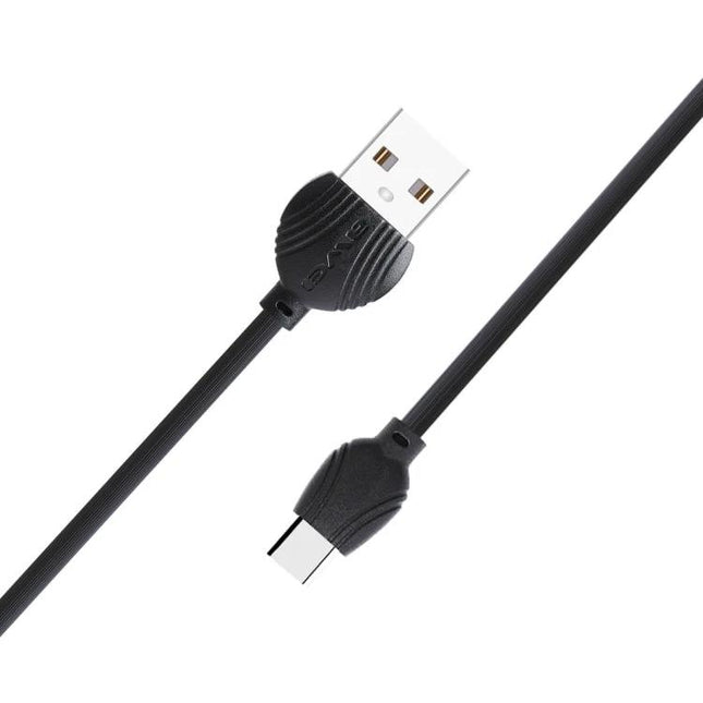 Awei USB-C Cable for Daily Phone Charging and Data Transfer — black USB-A to USB-C cable for reliable everyday charging and data sync