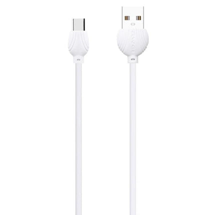 Awei USB-C Cable for Daily Phone Charging and Data Transfer — white USB-A to USB-C cable for reliable charging and data sync