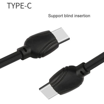 Awei USB-C Cable for Daily Phone Charging and Data Transfer shown with two Type-C connectors on a black cable for charging and data sync