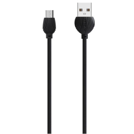 Awei Braided Micro USB Cable for Everyday Device Charging - black braided micro USB to USB-A cable for charging and data transfer