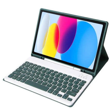 Lambskin Texture Bluetooth Keyboard Case for iPad 10th Generation
