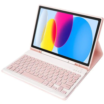Lambskin Texture Bluetooth Keyboard Case for iPad 10th Generation