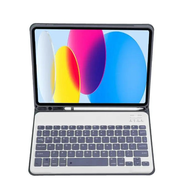 Lambskin Texture Bluetooth Keyboard Case for iPad 10th Generation | Syndmart