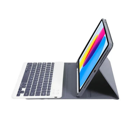 Étui clavier Bluetooth en similicuir d'agneau pour iPad 10e génération