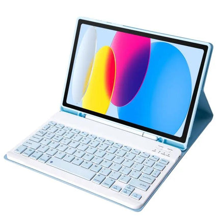 Lambskin Texture Bluetooth Keyboard Case for iPad 10th Generation