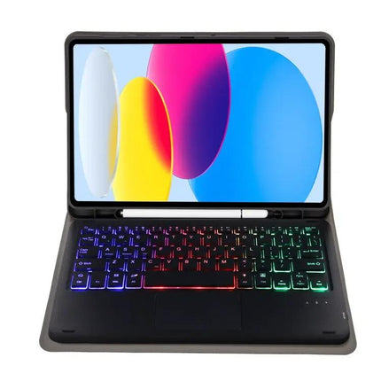 iPad 10th Generation Leather Keyboard Case with Backlight