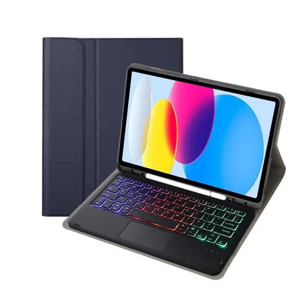 iPad 10th Generation Leather Keyboard Case with Backlight
