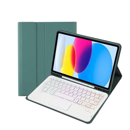 iPad 10th Generation Leather Keyboard Case with Backlight