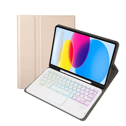 iPad 10th Generation Leather Keyboard Case with Backlight