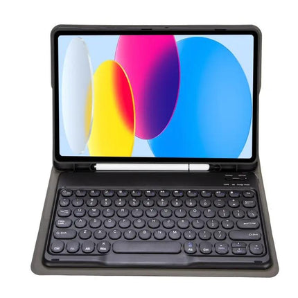 Bluetooth Keyboard Leather Case for 10th Gen iPad with Pen Slot