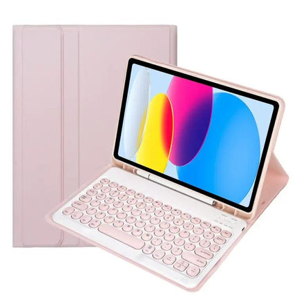 Bluetooth Keyboard Leather Case for 10th Gen iPad with Pen Slot