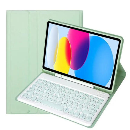 Bluetooth Keyboard Leather Case for 10th Gen iPad with Pen Slot