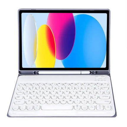 Bluetooth Keyboard Leather Case for 10th Gen iPad with Pen Slot