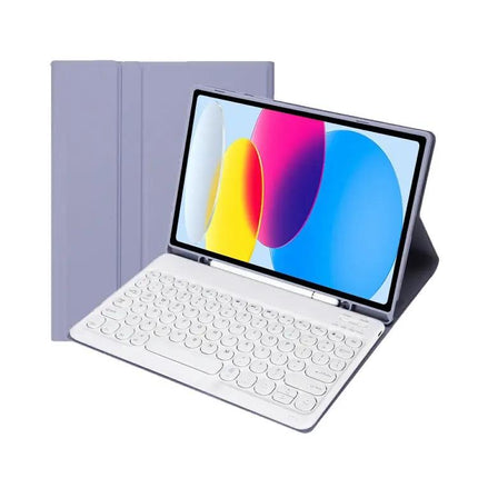 Bluetooth Keyboard Leather Case for 10th Gen iPad with Pen Slot