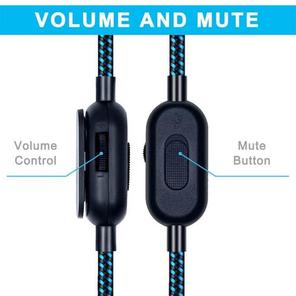 Wired Control Audio Cable for Logitech Astro A10 A40 A30 Gaming Headsets inline volume control and mute button braided cable