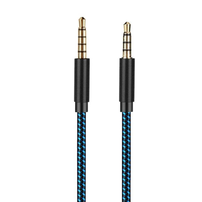 Straight Audio Cable for Logitech Astro A10 A40 Gaming Headsets - 2m braided 3.5mm male-to-male replacement cable, gold-plated connectors