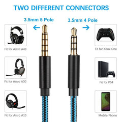 Gaming Headset Audio Cable for Logitech Astro A10/A40 - 2m Straight Version