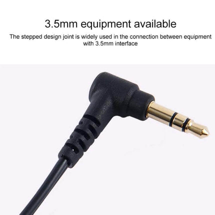 Versatile 3.5mm to A2DC Headphone Audio Cable for Daily Connections showing 90° gold-plated 3.5mm connector and durable cable with OFC conductor