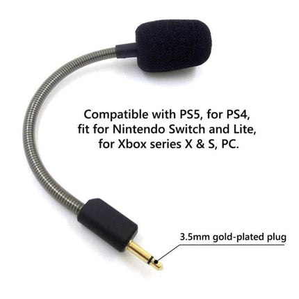 Noise-Cancelling Microphone for Razer BlackShark V2 Headsets - replacement 3.5mm plug mic with foam windscreen for clearer gaming voice chat