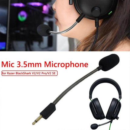 Noise-Cancelling Microphone for Razer BlackShark V2 Headsets - 3.5mm replacement mic reducing background noise for clear gaming voice chat