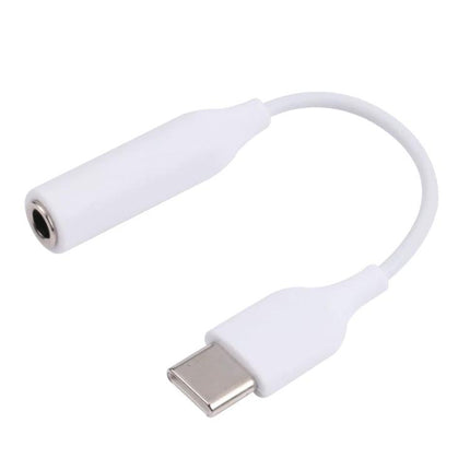 Daily Adapter for 3.5mm Headphones on Type-C Devices white plug-and-play cable adapter for connecting 3.5mm headphones to Type-C phones
