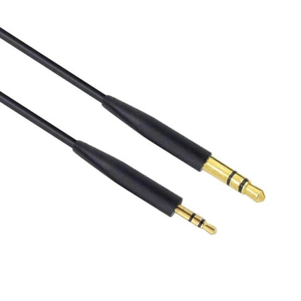 Headphone Audio Cable with 3.5mm to 2.5mm Connector for Daily Use - black gold-plated straight male-to-male cable for commuting and recording
