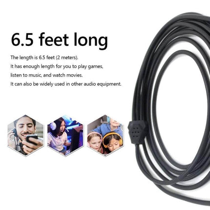 2-Meter 3-Prong Audio Cable for SteelSeries Arctis Headphones - 2m replacement PC cable for gaming and extended use