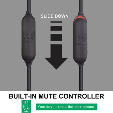 Replacement Audio Cable for Bose QC45 Headphones with built-in mute controller and slide-down mic switch, black cable accessory