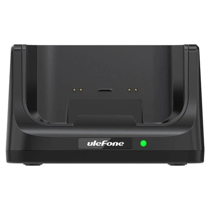 Ulefone Desk Charging Dock for Daily Phone Use at Home – black desktop USB Type-C charging dock with LED indicator and cradle for Power Armor 16 Pro