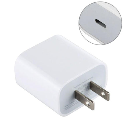 Compact Power Adapter for Travel and Daily Charging Needs - white lightweight USB-C wall charger with foldable US prongs