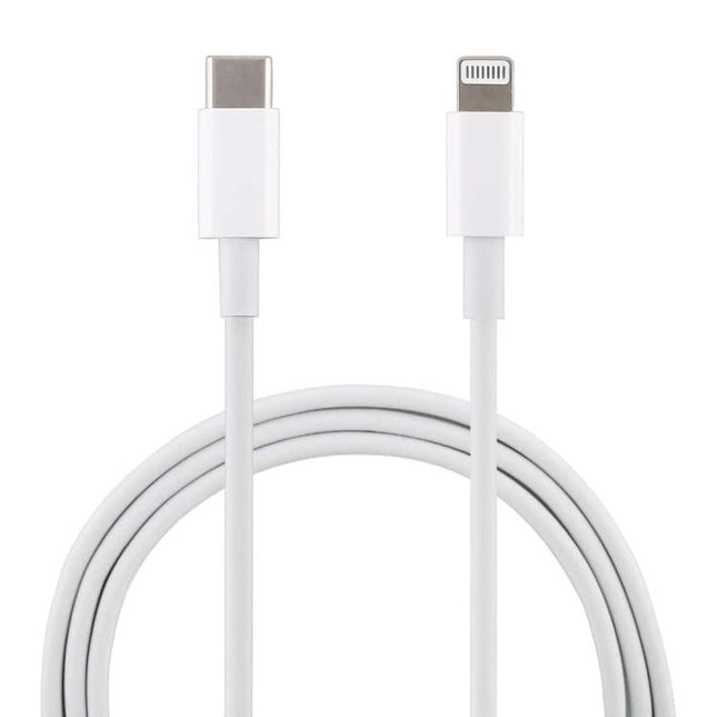 Essential USB-C Charging Cable for Daily iPhone and iPad Use - white Type-C to Lightning charging and data cable coiled for travel