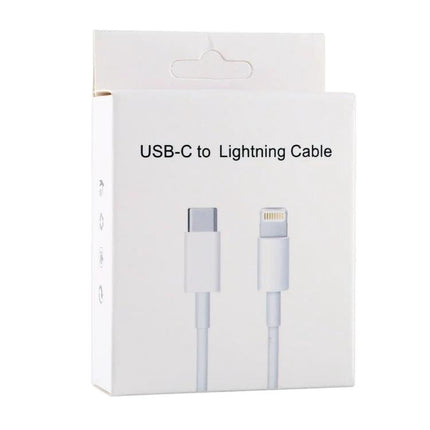 Essential USB-C Charging Cable for Daily iPhone and iPad Use - white USB-C to Lightning cable retail box for commuting and laptop charging