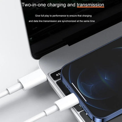 Essential USB-C Charging Cable for Daily iPhone and iPad Use — Type-C to Lightning cable charging iPhone from laptop for commuting and work