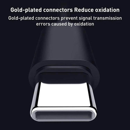 USB-C to 4.0mm Laptop Charging Cable, 1.5 Meters Long — close-up of USB-C gold-plated connector reducing oxidation