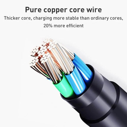 USB-C to 4.0mm Laptop Charging Cable, 1.5 Meters Long - close-up of pure copper core wire and insulation showing thick conductors for stable charging