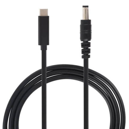 USB-C Laptop Charging Cable with 5.5 x 2.1mm Connector, 1.5 Meters - black charging cable for laptops, 1.5m length