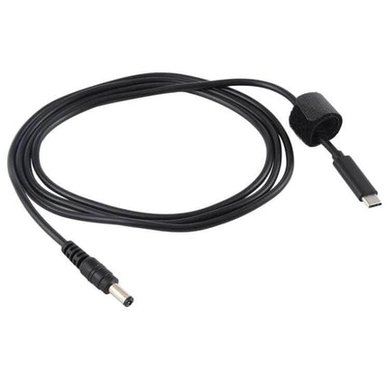 USB-C Laptop Charging Cable with 5.5 x 2.1mm Connector, 1.5 Meters – black charging cable with USB-C to 5.5x2.1mm connector, 1.5m length