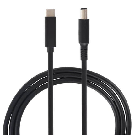 USB-C Charging Cable for Dell Laptops with 7.4 x 5.0mm Connector, 1.5 Meters Long - black power-only cable with USB-C to 7.4x5.0mm tip