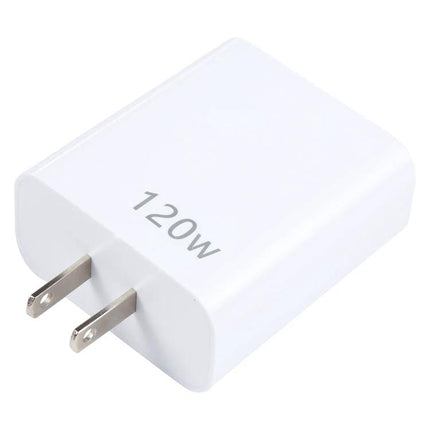 120W Dual PD Type-C USB Charger With 5 Ports US Plug white 5-port charger with US plug compact design supports PD20W PD65W QC3.0
