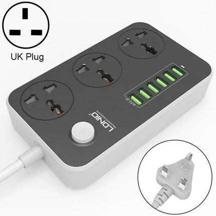 LDNIO Multi-Function Socket with 6 USB Ports for Home Use