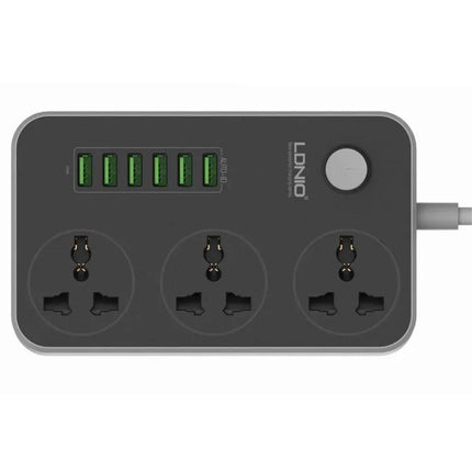 LDNIO Multi-Function Socket with 6 USB Ports for Home Use