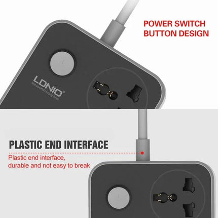 LDNIO Multi-Function Socket with 6 USB Ports for Home Use