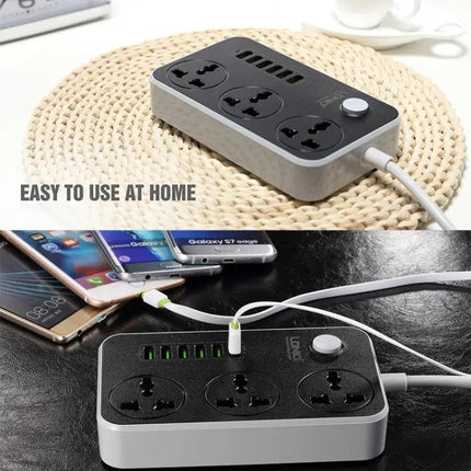 LDNIO Multi-Function Socket with 6 USB Ports for Home Use