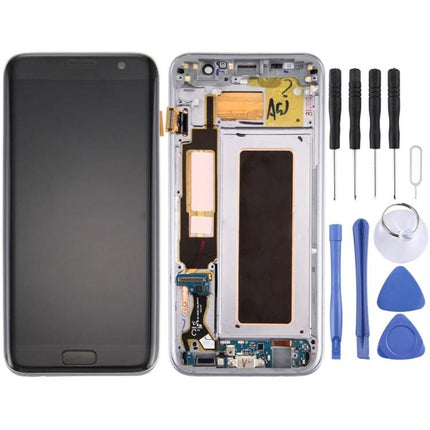 Samsung Galaxy S7 Edge Screen Replacement for Everyday Phone Use - complete LCD digitizer frame repair kit with tools, charging port and buttons