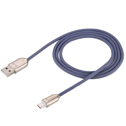 Essential Micro USB Cable for Daily Smartphone Charging - braided gray cable for charging and data transfer with USB-A to micro USB connectors