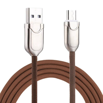 Essential Micro USB Cable for Daily Smartphone Charging - durable braided brown cable for charging and syncing
