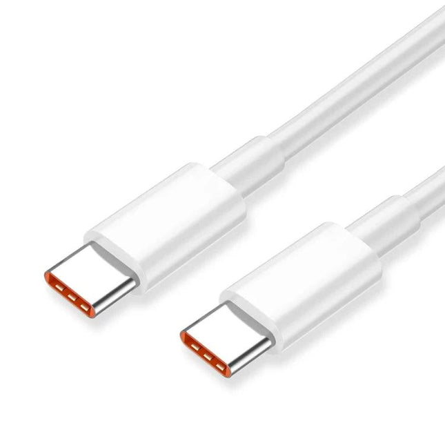 Xiaomi USB-C Cable for Everyday Phone and Tablet Charging — 1m white cable, 6A fast charging and reliable data transfer