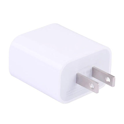 Compact USB-C Adapter for Daily Device Charging at Home - white compact wall charger with foldable US plug for smartphone tablet laptop
