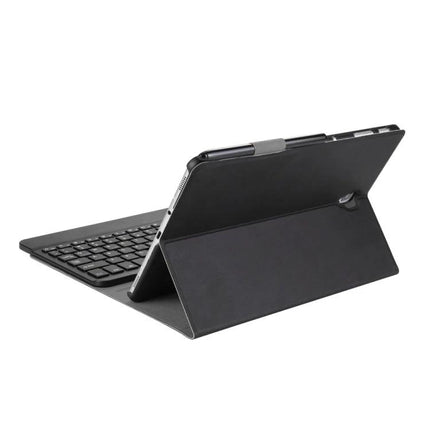 Ultra-Thin Detachable Bluetooth Keyboard Case for Galaxy Tab S4 10.5 in black folio stand with slim profile and travel-friendly keyboard