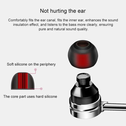 QKZ In-Ear Headphones With Mic For Commute And Workout ergonomic silicone tips, metal housing, comfortable fit for commuting